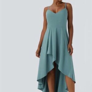 Elegant Teal Women's Dress Halara